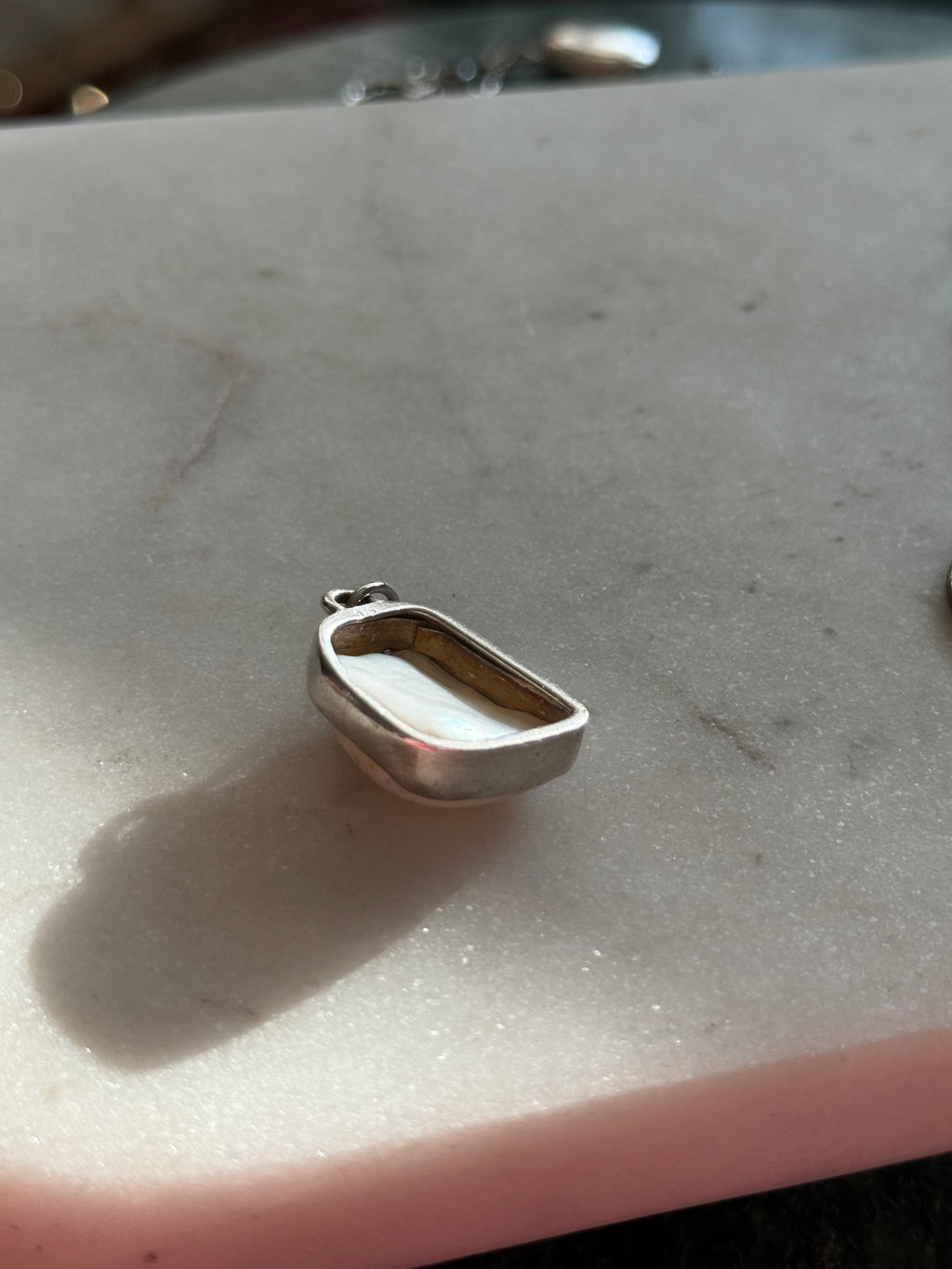 Pearl Sterling Silver Charm
