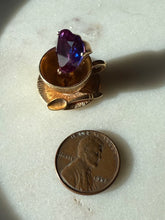 Load image into Gallery viewer, Ur my cup of T 14k Gold Synthetic Alexandrite Tea Cup Charm
