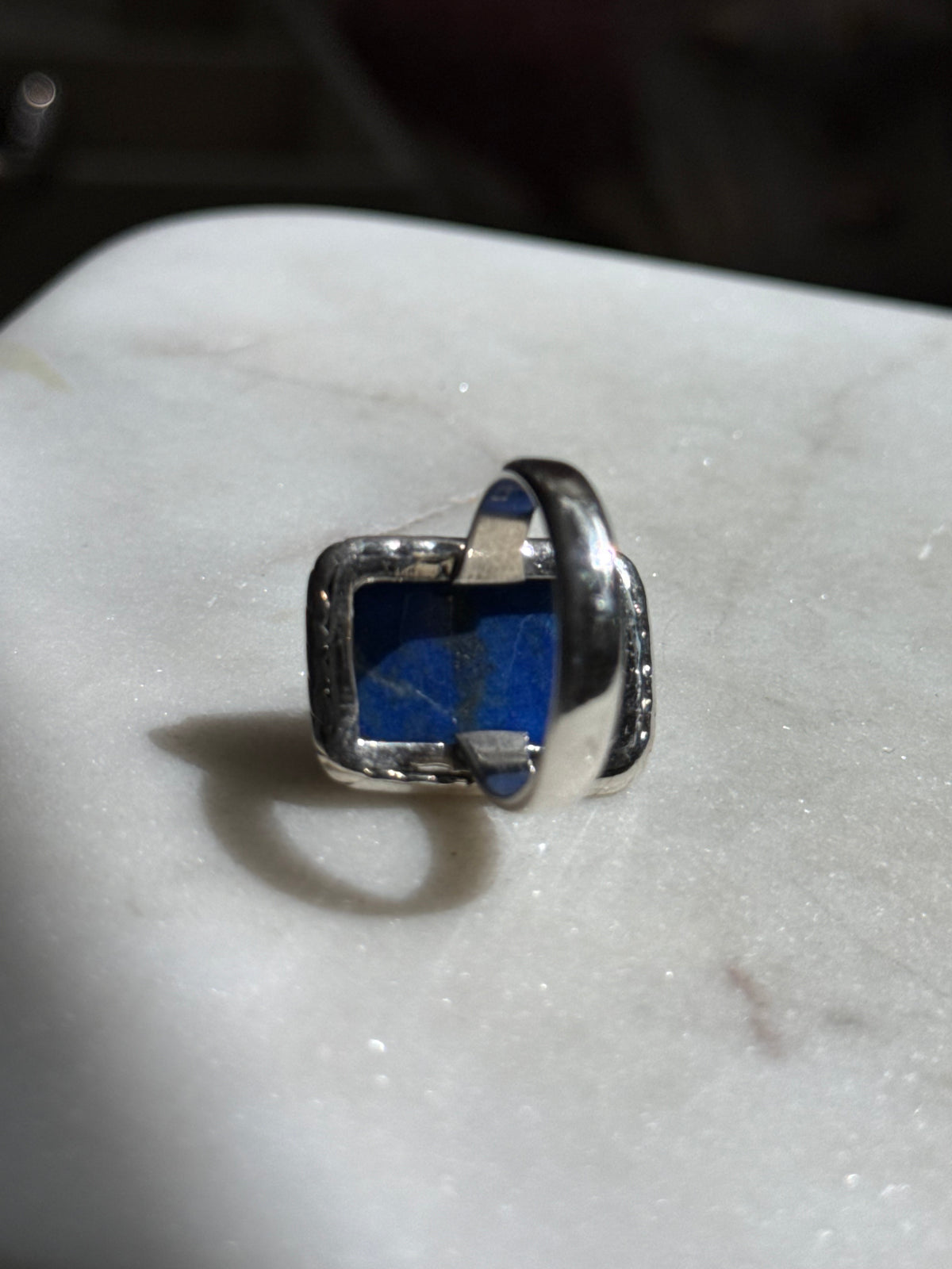 Vintage Blue Lapis Sterling Silver Ring Size 8