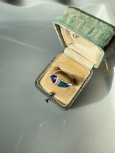 Load image into Gallery viewer, Amethyst &amp; Opal CZ Sterling Silver Ring Size 7.5
