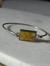 Load image into Gallery viewer, Sterling Silver Floral Bangle Bracelet
