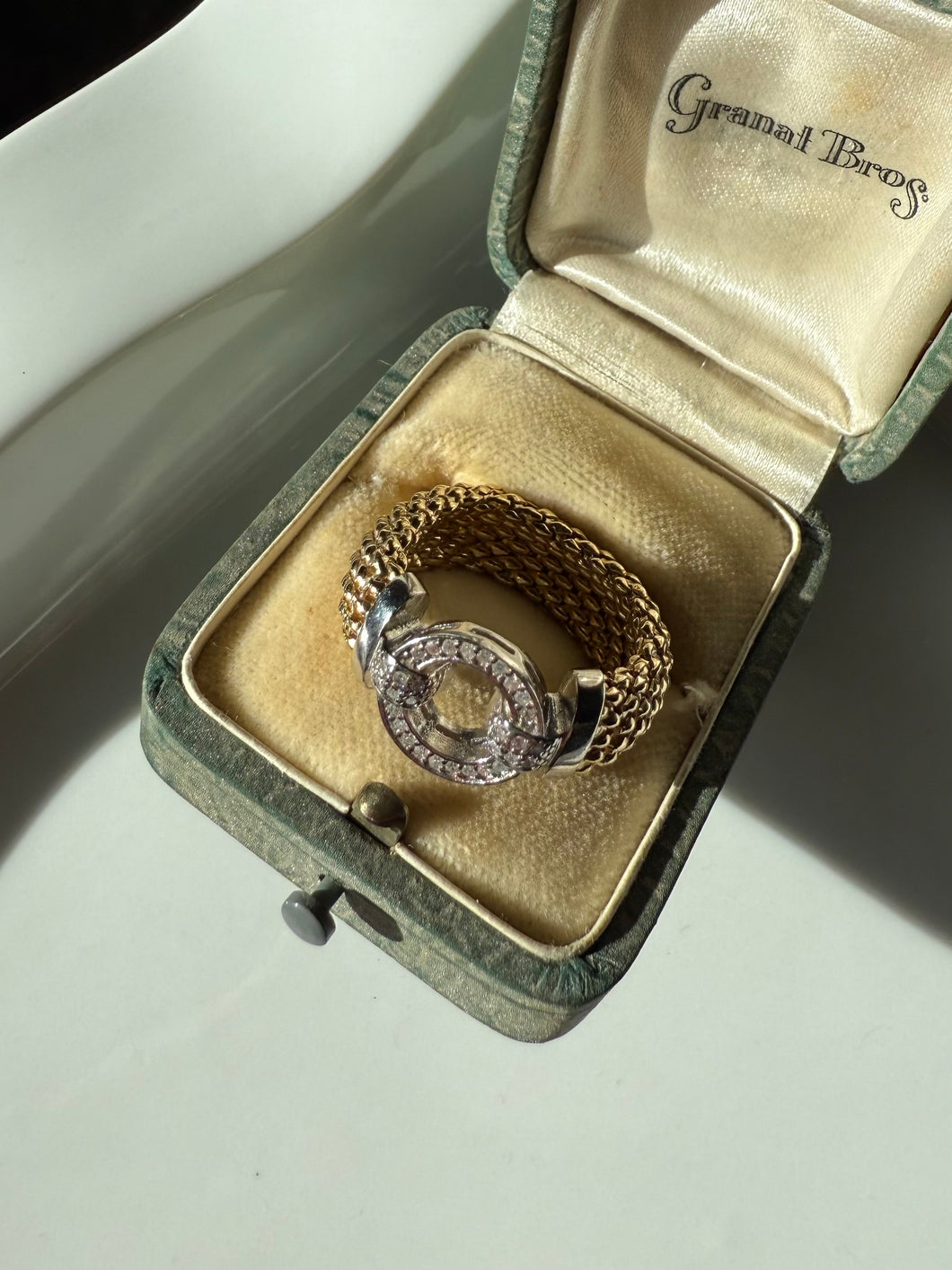 Diamond Gold Vermeil Ring Size 8.5