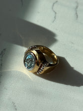 Load image into Gallery viewer, Blue Topaz Gold Vermeil Ring Size 6.25
