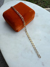Load image into Gallery viewer, Vintage Gold Vermeil Cuban Bracelet 6.75”
