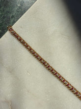 Load image into Gallery viewer, Natural Ruby &amp; Diamond 14k Gold Bracelet 6.75”

