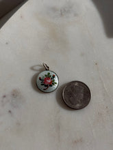 Load image into Gallery viewer, Vintage Floral Enamel Sterling Silver Charm
