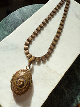 Load image into Gallery viewer, Antique Victorian Locket Book Chain Brass Necklace 18.5”

