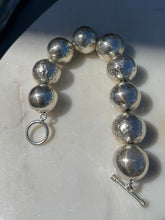 Load image into Gallery viewer, Chunky Sterling Silver Ball Bracelet w/ Toggle Clasp
