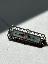 Load image into Gallery viewer, Vintage Guilloche Enamel Sterling Silver Brooch
