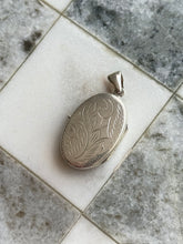 Load image into Gallery viewer, Etched Sterling Silver Locket Pendant
