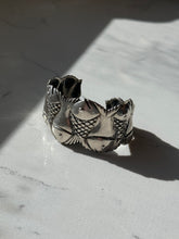 Load image into Gallery viewer, Vintage Chunky Solid Sterling Silver Fish Cuff Bracelet
