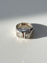 Load image into Gallery viewer, Double Quartz Sterling Silver Ring Size 7.75
