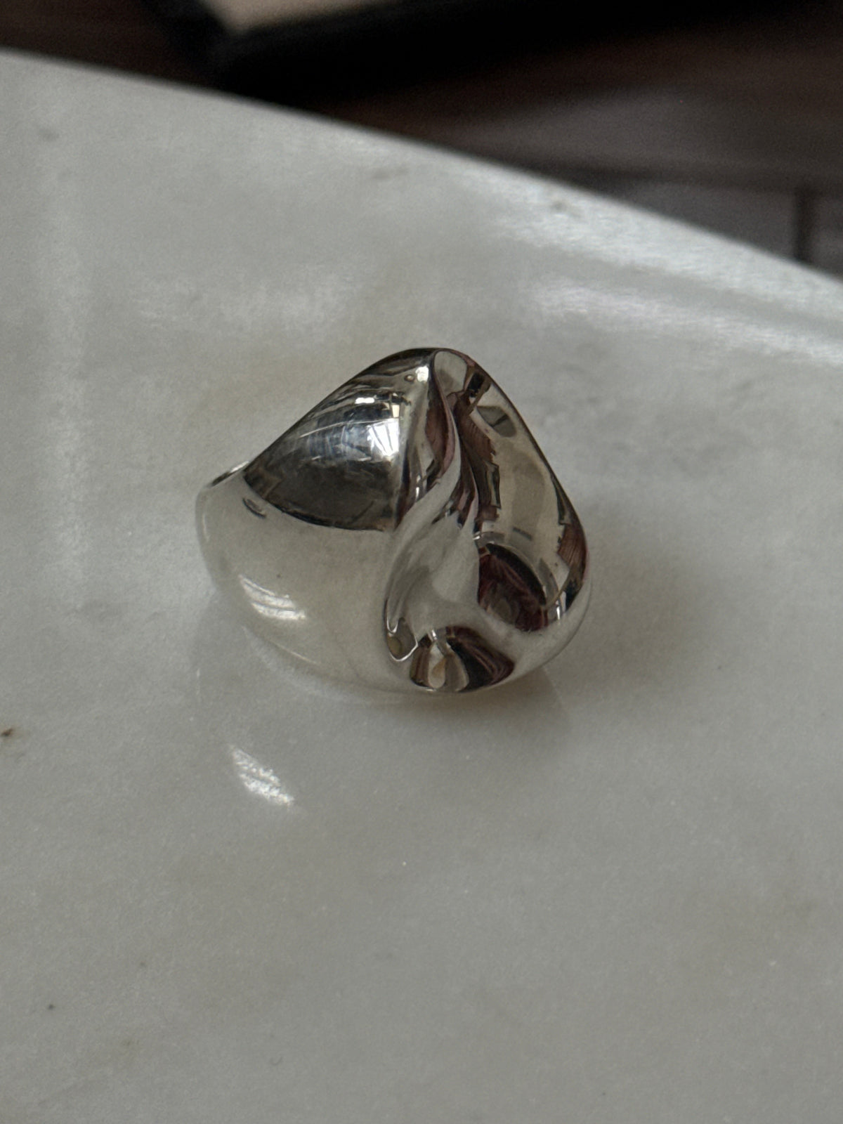Chunky Sterling Silver Ring Size 7