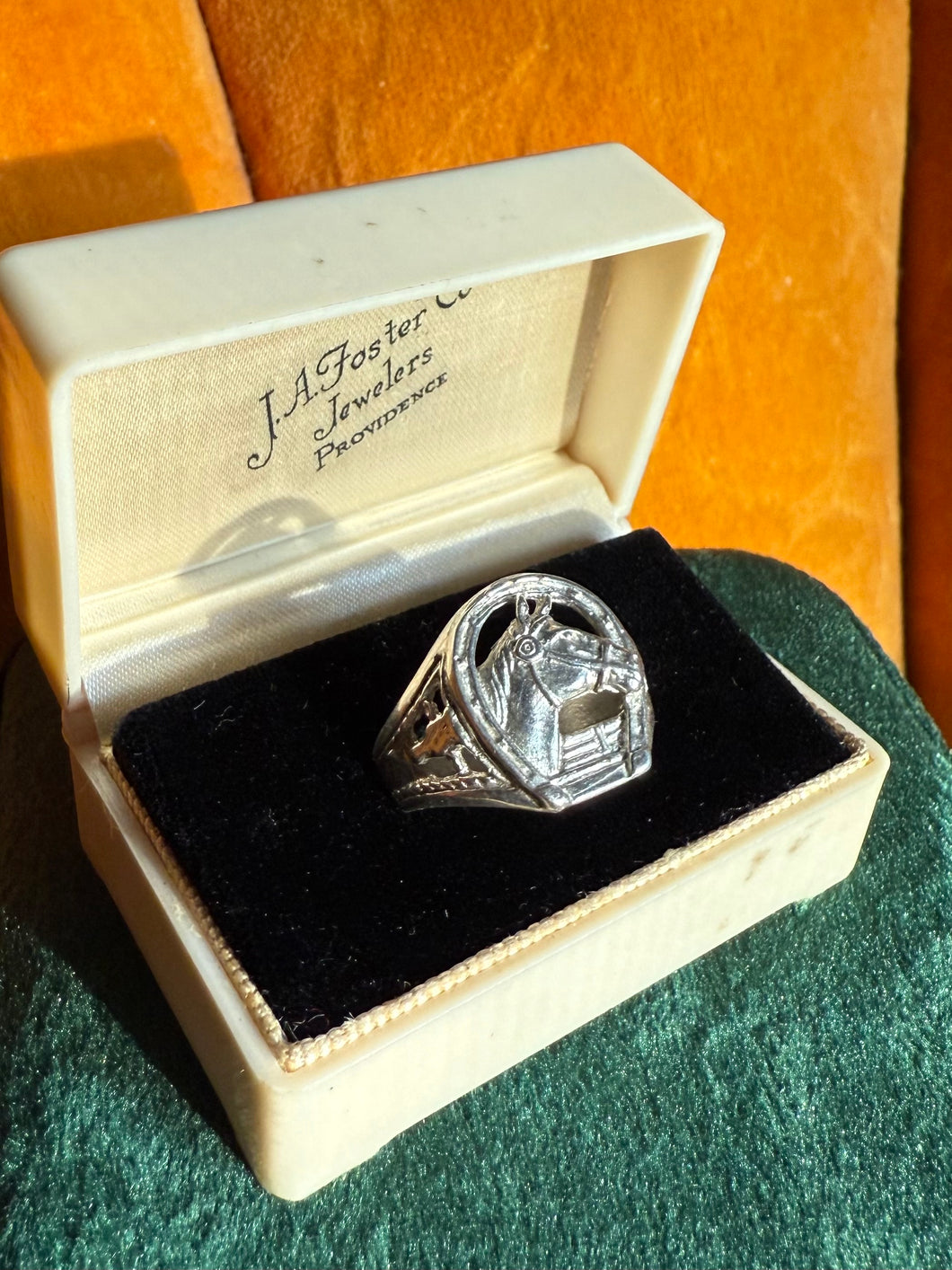 Horseshoe Sterling Silver Ring Size 9.75