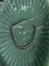 Load image into Gallery viewer, Sterling Half Cuban Half Tennis Bracelet
