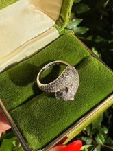 Load image into Gallery viewer, Dual Panther CZ Sterling Silver Ring Size 7

