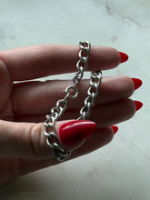 Load image into Gallery viewer, Midcentury Sterling Silver Cuban Curb Link Bracelet 7.25”
