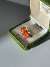 Load image into Gallery viewer, Vintage Orange Opal Sterling Silver Earrings
