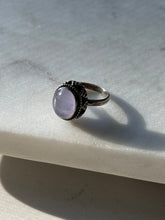 Load image into Gallery viewer, Purple Jade Sterling Silver Ring Size 8
