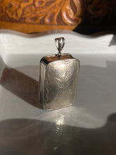 Load image into Gallery viewer, Etched Sterling Silver Box Pendant
