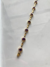 Load image into Gallery viewer, Amethyst Gold Vermeil .925 Bracelet
