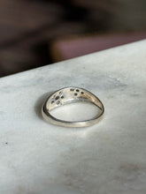 Load image into Gallery viewer, Marcasite Flower Sterling Silver Ring Size 9.25

