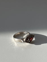 Load image into Gallery viewer, Vintage Garnet Sterling Silver Ring Size 7
