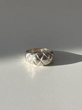 Load image into Gallery viewer, Woven Sterling Silver Dome Ring Size 6
