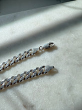 Load image into Gallery viewer, Cuban Curb Link Sterling Silver Bracelet 7”
