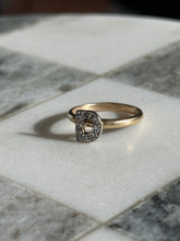 Load image into Gallery viewer, ‘D’ Diamond Initial 14k Gold Ring
