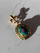 Load image into Gallery viewer, Vintage Costume Jewelry Enamel Fleur De Lis Brooch
