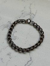 Load image into Gallery viewer, Antique Curb Link Sterling Bracelet 7.5”
