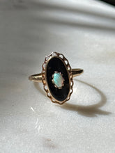 Load image into Gallery viewer, Vintage 10k Gold Black Onyx &amp; Opal Ring Size 9
