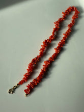 Load image into Gallery viewer, Italian Coral 14k Yellow Gold Ankle Bracelet 10”
