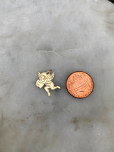 Load image into Gallery viewer, Stencil Cherub Angel 14k Gold Charm
