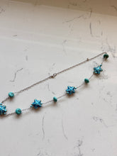 Load image into Gallery viewer, Sterling Blue Enamel Starfish Necklace
