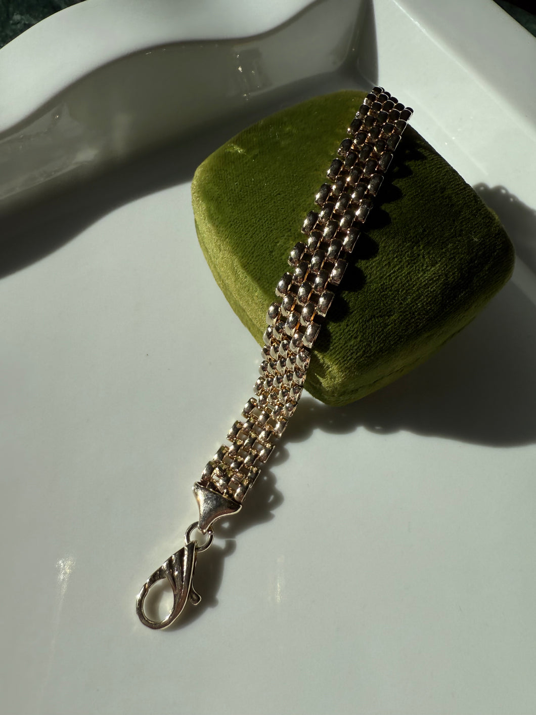 Panther Link Gold Vermeil Bracelet 7.25”