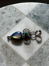 Load image into Gallery viewer, Moonstone &amp; Turquoise Sterling Silver Pendant
