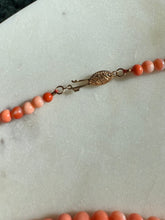 Load image into Gallery viewer, Angel Skin Coral 14k Yellow Gold Necklace 29”
