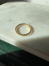 Load image into Gallery viewer, Classic Gold Vermeil Twisted Stacker Ring Size 11.25
