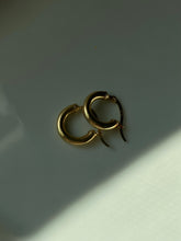 Load image into Gallery viewer, Mini Tubular 14k Yellow Gold Hoops
