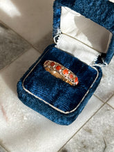 Load image into Gallery viewer, Antique 14k Gold Coral Eternity Band Ring
