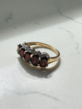 Load image into Gallery viewer, Garnet Gold Vermeil Ring Size 7

