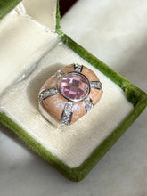 Load image into Gallery viewer, Chunky Pink Enamel Sterling Ring Size
