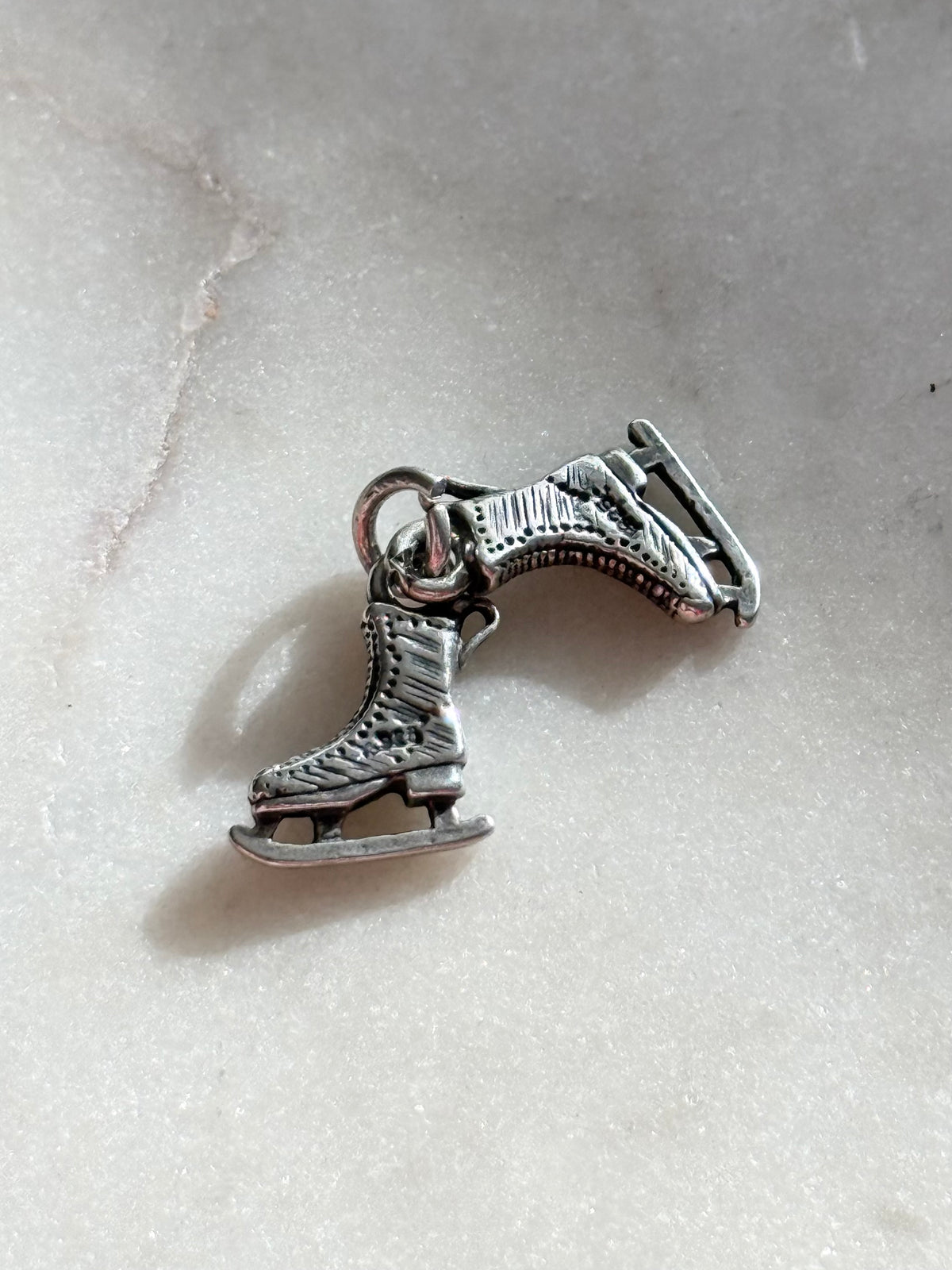 Ice Skates Charm Sterling Silver
