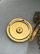 Load image into Gallery viewer, Antique 1/20 12k Gold Fill Starburst Locket Necklace 18”
