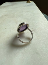 Load image into Gallery viewer, Amethyst Sterling Silver Ring Size 7.75
