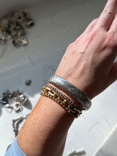 Load image into Gallery viewer, Vintage Sterling Silver Etched Bangle Bracelet
