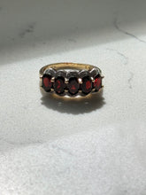 Load image into Gallery viewer, Garnet Gold Vermeil Ring Size 7
