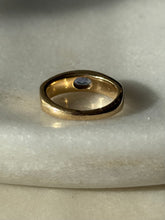 Load image into Gallery viewer, Vintage Solid 14k Yellow Gold Flush Set Tanzanite Ring Size 6
